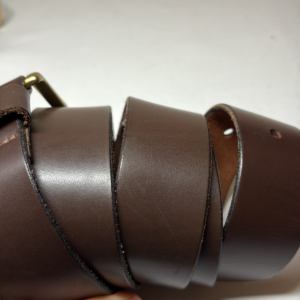 Bison Designs NWOT Chocolate Leather Belt 41-45”ish - Picture 7 of 8